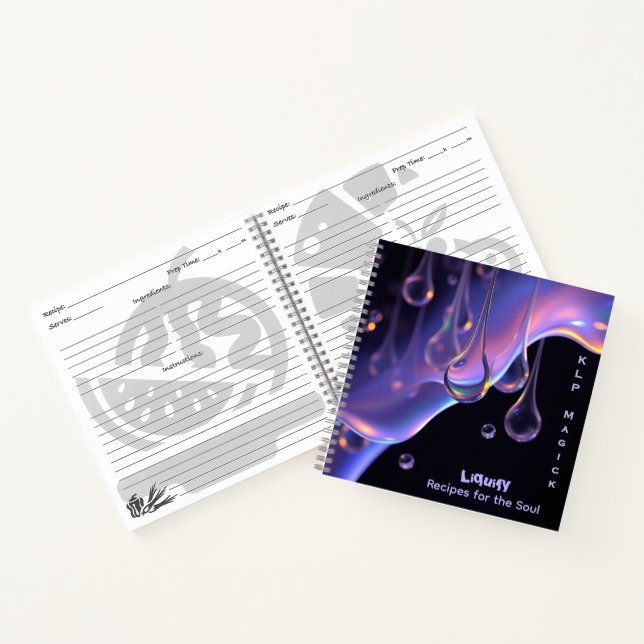 Liquify - AI Fantasy Sci-fi Digital Art Print Notebook (Inside)