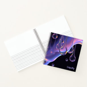 Liquify - AI Fantasy Sci-fi Digital Art Print Notebook