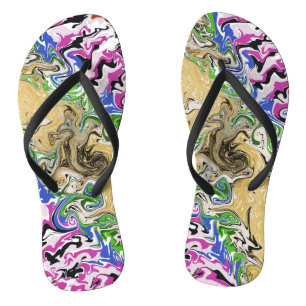 Liquify multicolours flip flops