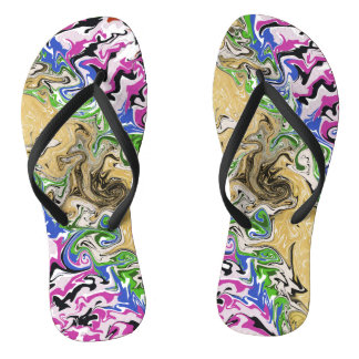 Liquify multicolours flip flops