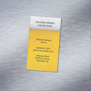 Liquor Beer Magnetic Business Card