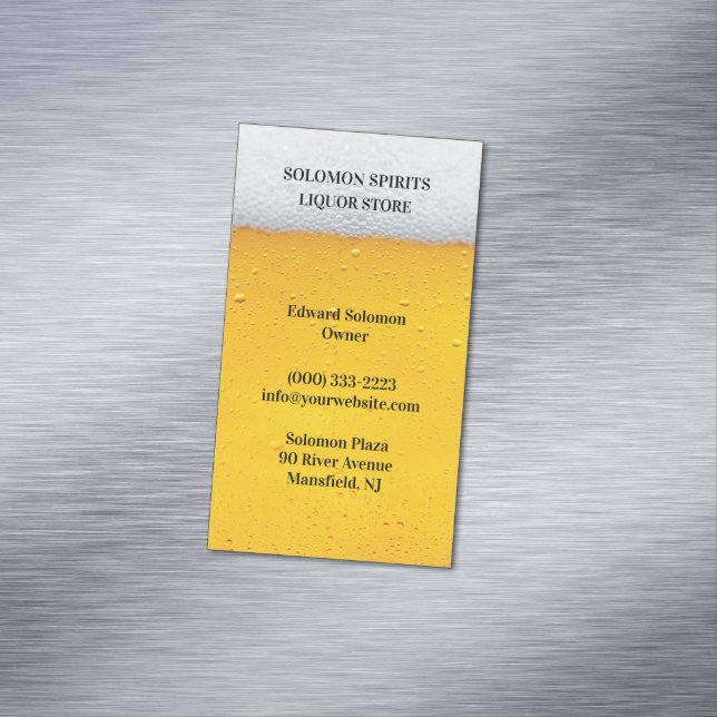 Liquor Beer Magnetic Business Card (In Situ)