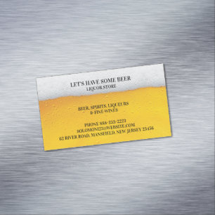 Liquor Beer Magnetic Business Card