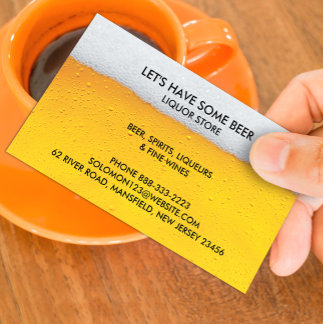 Liquor Beer Store Business Card