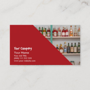 Liquor bottles business card