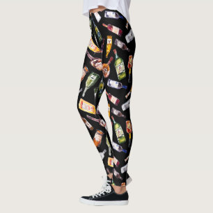 Liquor Bottles Pattern Leggings