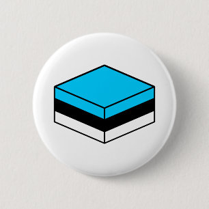 Liquorice All Sort - Blue, Black and White 6 Cm Round Badge
