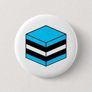 Liquorice All Sort - Blue, White and Black 6 Cm Round Badge