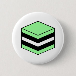 Liquorice All Sort - Mint Green and Black 6 Cm Round Badge