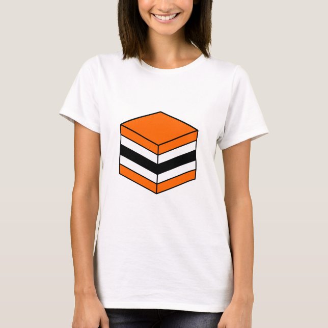 Liquorice All Sort - Orange, White and Black T-Shirt (Front)