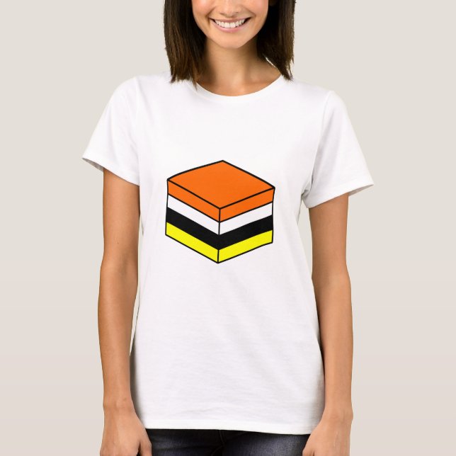 Liquorice All Sort - Orange, White, Yellow & Black T-Shirt (Front)