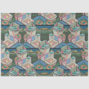 Liquorice allsorts 3D collage in suede Tissue Paper