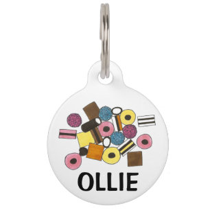 Liquorice Allsorts All Sorts Candy Pet Dog Tag