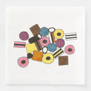 Liquorice Allsorts All Sorts Liquorice Candy Sweet Napkin