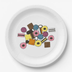 Liquorice Allsorts All Sorts Liquorice Candy Sweet Paper Plate