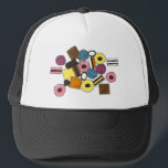 Liquorice Allsorts All Sorts Liquorice Candy Sweet Trucker Hat<br><div class="desc">Features an original marker illustration of an assortment of colourful liquorice "allsorts" candies.

This illustration is also available on other products. Don't see what you're looking for? Need help with customisation? Contact Rebecca to have something designed just for you.</div>