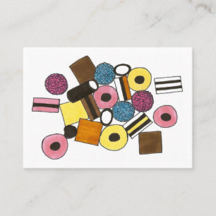 Liquorice Allsorts Candies Candy Shop Sweets Foodi Business Card