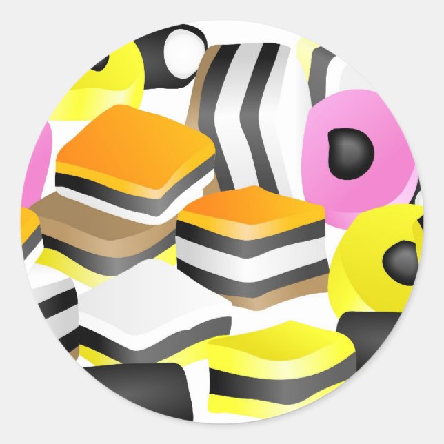 Liquorice Allsorts Classic Round Sticker (Front)