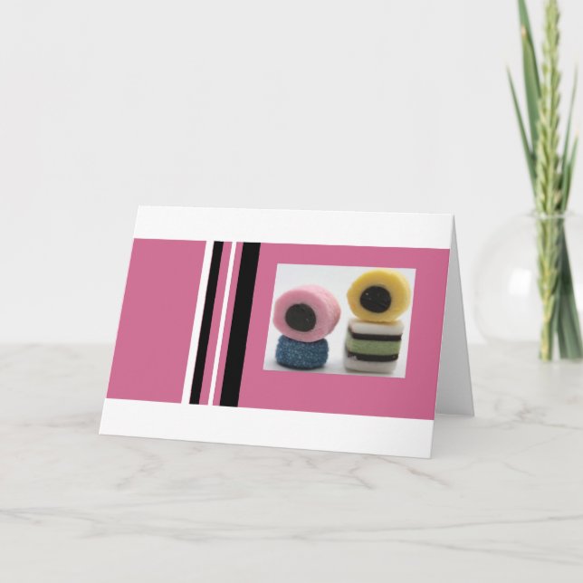 liquorice allsorts holiday card (Front)