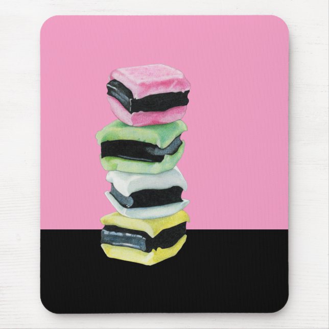 Liquorice Allsorts pink Mousepad (Front)