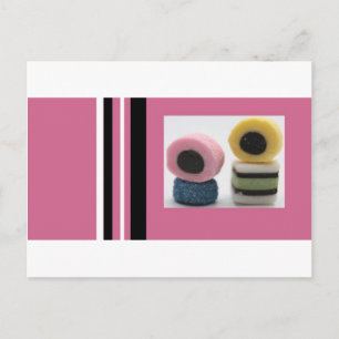 liquorice allsorts postcard