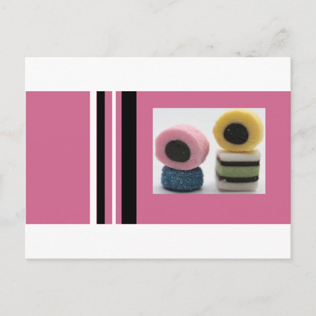 liquorice allsorts postcard (Front)