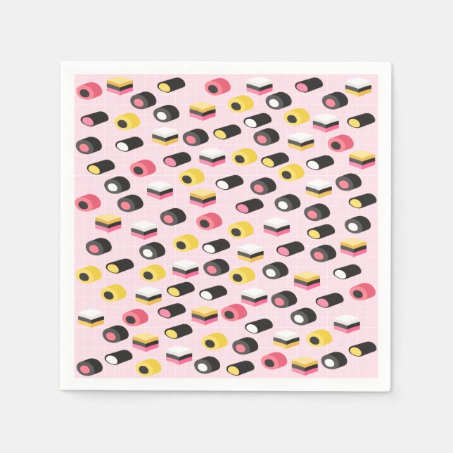 Liquorice candy paper napkins (Front)