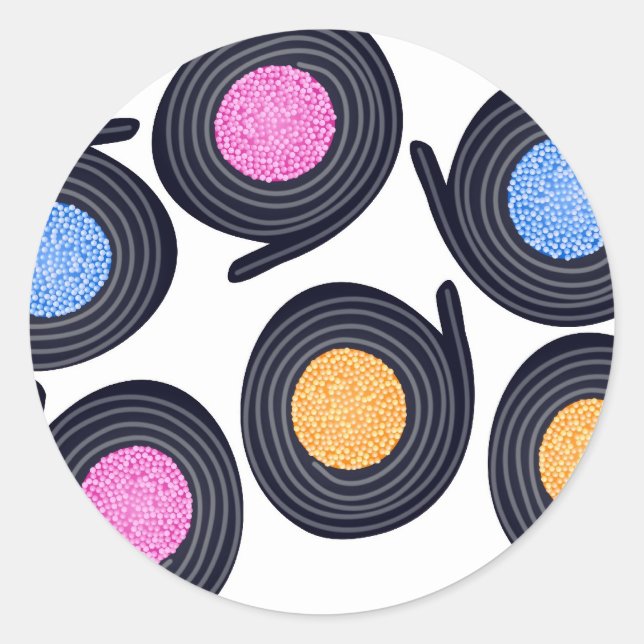 Liquorice Catherine Wheels Classic Round Sticker (Front)