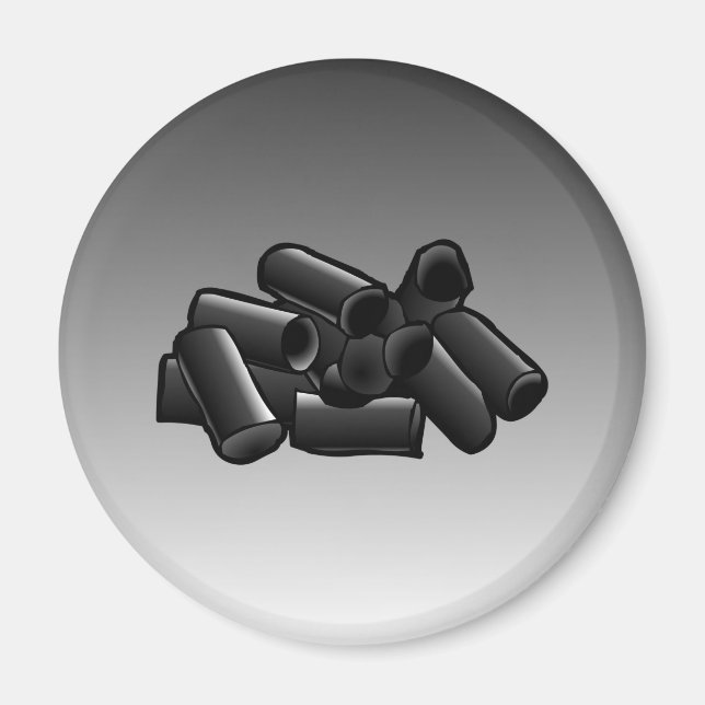 Liquorice on a Circle Magnet (Front)