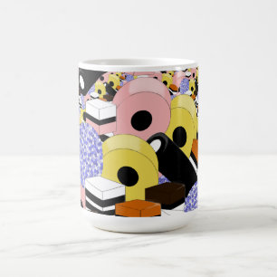 Liquorice sweets coffee mug