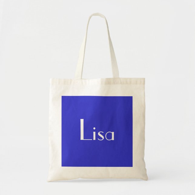 Lisa In Blue And White III Tote Bag (Front)
