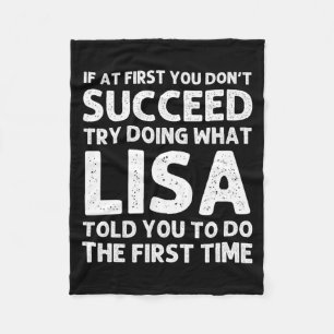 Lisa Name D Birthday Funny Christmas Jo  Fleece Blanket