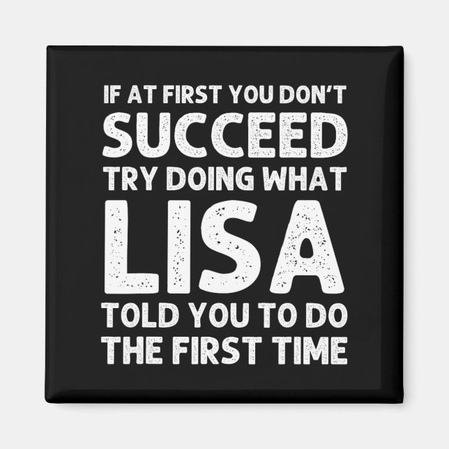 Lisa Name D Birthday Funny Christmas Jo  Magnet (Front)