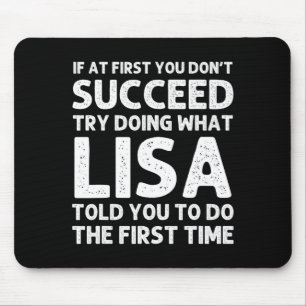 Lisa Name D Birthday Funny Christmas Jo  Mouse Mat