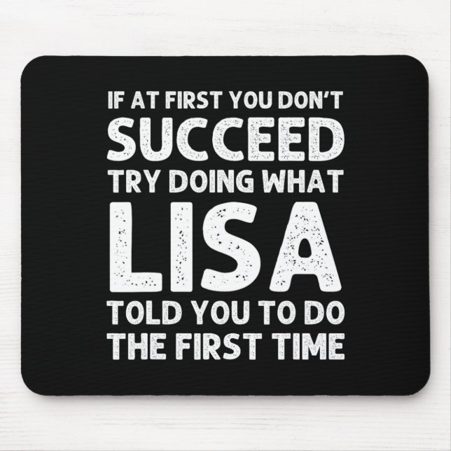 Lisa Name D Birthday Funny Christmas Jo  Mouse Mat (Front)