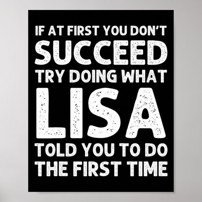 Lisa Name D Birthday Funny Christmas Jo  Poster (Front)