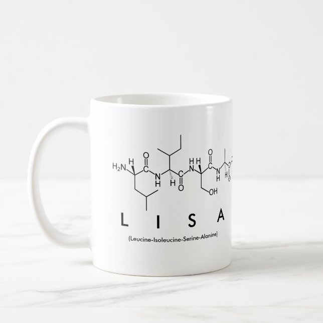 Lisa peptide name mug (Left)
