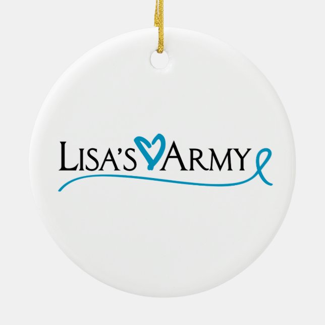 Lisa's Army Ornamanet Ceramic Tree Decoration (Back)