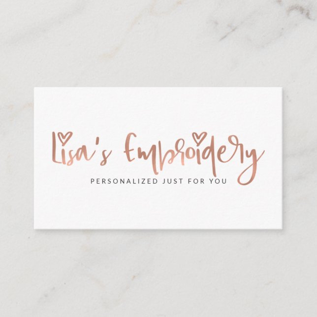 Lisa's Embroidery | Not Editable Template Business Card (Front)
