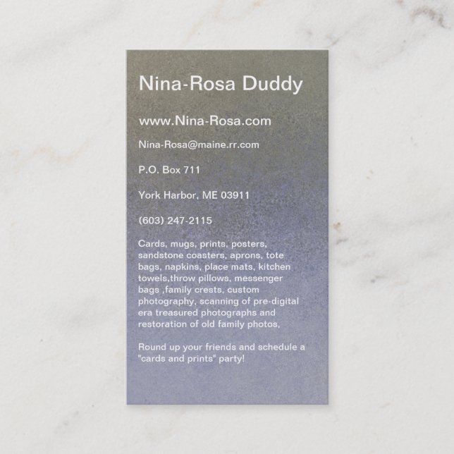 Lisa's Tree Business Card (Front)
