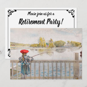 Lisbet Fishing by Carl Larsson, Retirement Party Invitation