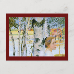 Lisbeth  at the Birch Trees Postcard