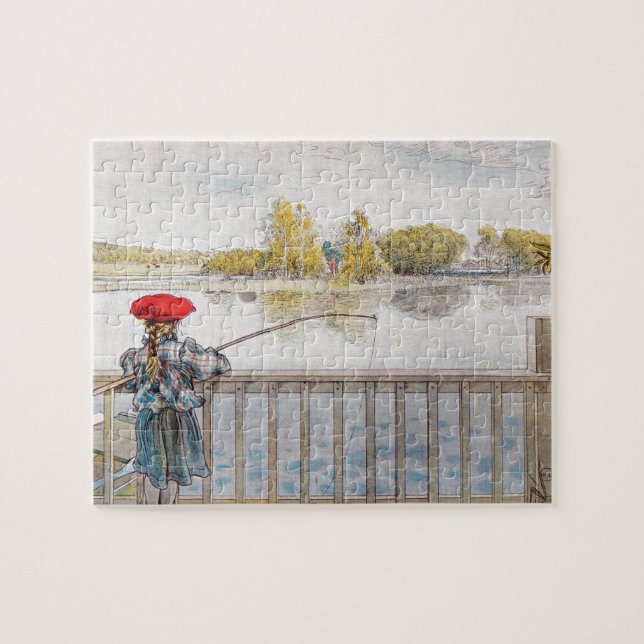 Lisbeth Fishing by Carl Larsson Jigsaw Puzzle (Horizontal)