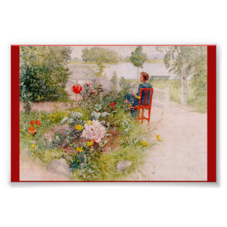 Lisbeth  in the Flower Garden Photo Print