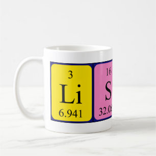 Lisbeth periodic table name mug