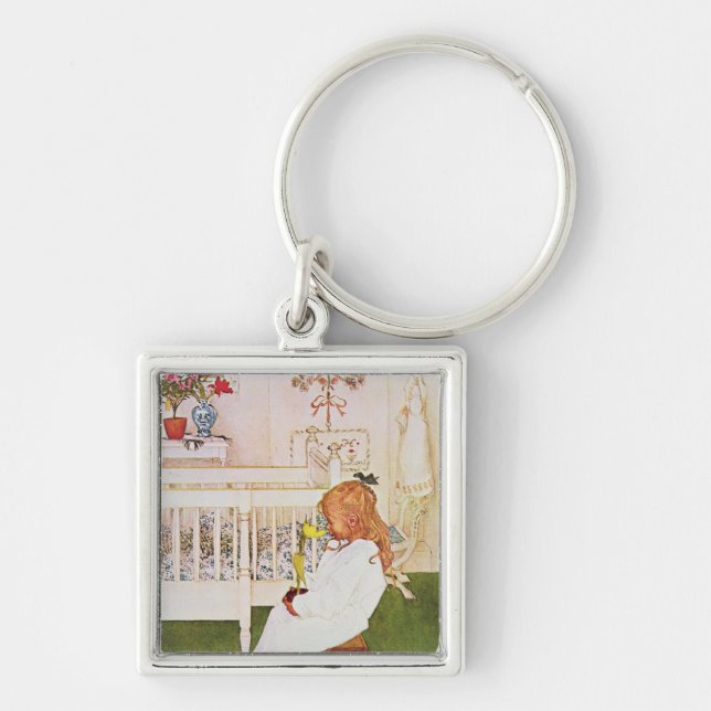 Lisbeth with a yellow tulip key ring (Front)