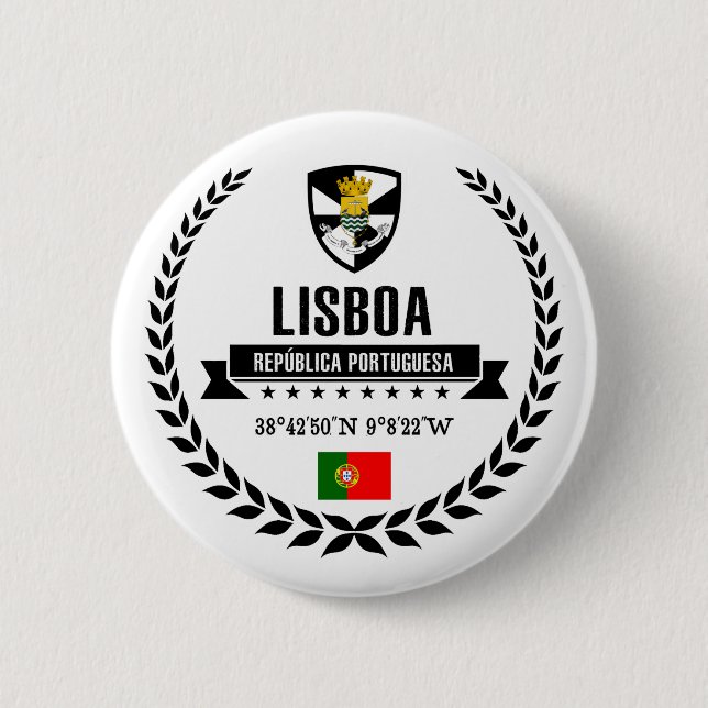 Lisboa 6 Cm Round Badge (Front)