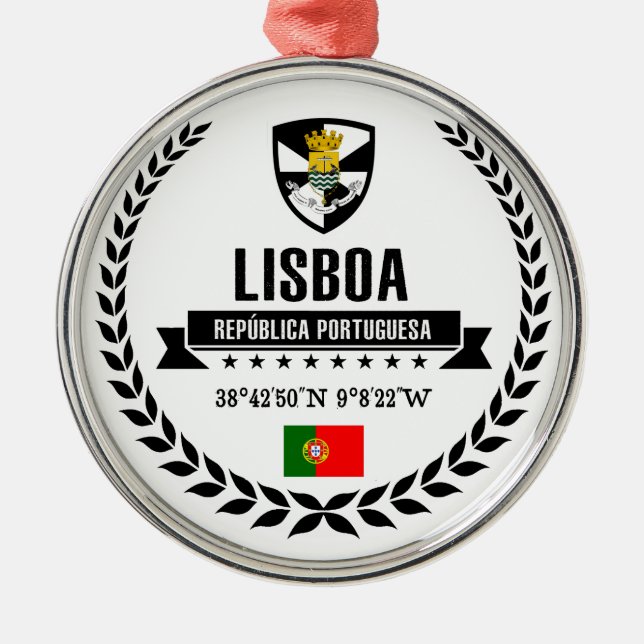 Lisboa Metal Tree Decoration (Front)