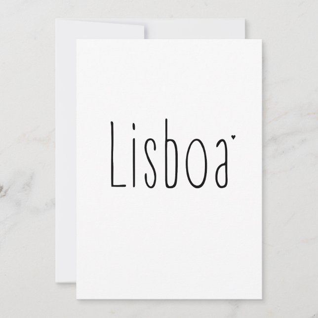 Lisboa - minimalistic typography card (Front)