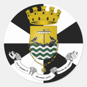 Lisboa, Portugal flag Classic Round Sticker